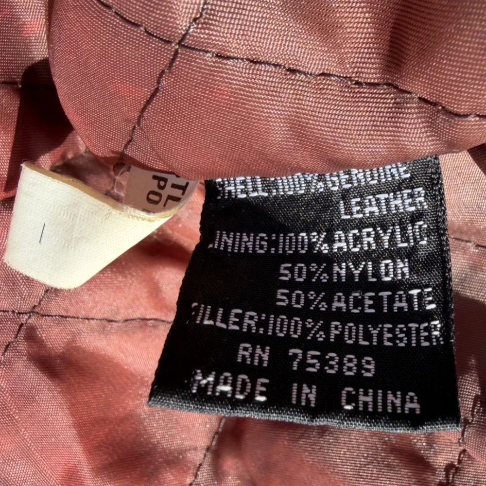 Vintage Midwest Clothing Company Mens Brown Leather Field Jacket Plaid‎ Lined L
